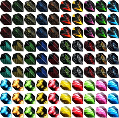 90 Stuks Dartpijlen Flights met Vliegbeschermers, Duurzaam PET Materiaal voor Steeltip en Softtip Darts