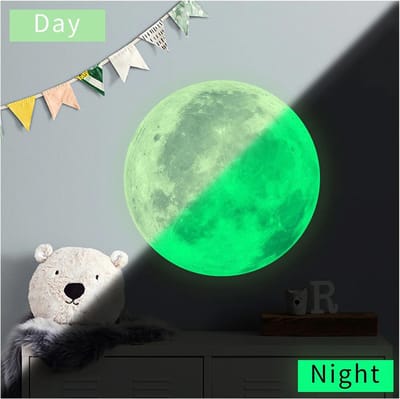 CHPN - Glow In The Dark maan - Lichtgevende Maan - Kleine oplichtende maan - Muursticker - 5CM - Kinderkamer - Cadeautje - Kinderfeestje