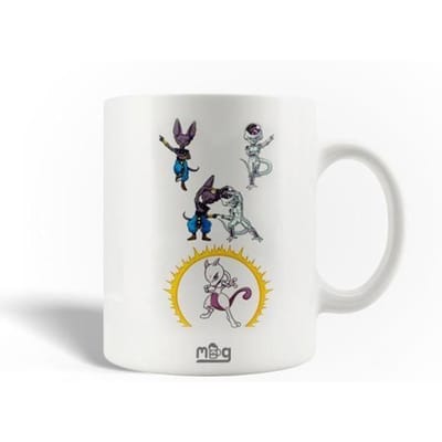 Mug - Dragon Ball - Beerus Frieza Mewtwo - Céramique - 30cl - Compatible lave-vaisselle