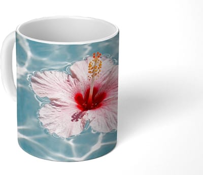Mok - Koffiemok - Hibiscus - Water - Roze - Mokken - 350 ML - Beker - Koffiemokken - Theemok