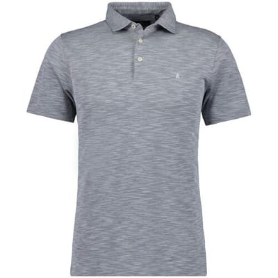 Ragman Polo Soft Knit Flame Design Easy Care Grijs Melange / male