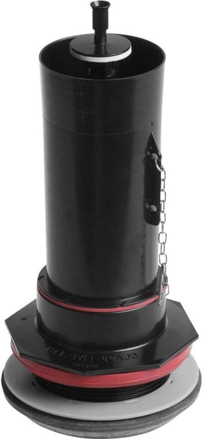 Toilet Spoelventiel Kit - Service Onderdeel - Toilet Reparatie - Originele Kwaliteit - 3 Inch Uitlaat - Zwart
