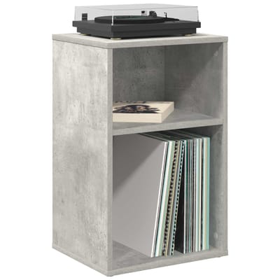 vidaXL - Platenkast - Betongrijs - 38 - x - 33 - x - 61 - cm - Bewerkt - hout