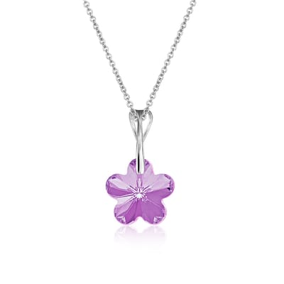 Montebello Ketting Beau BZ95 - 925 Zilver Gerhod. - Swarovski - Ø14mm - 40cm