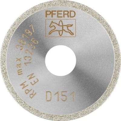 PFERD TOOLS 68404015 D1A1R 40-1-10 D 151 GAD Diamanten doorslijpschijf Diameter 40 mm Boordiameter 10 mm Duroplast, Glas, Hardmetaal, Schurende materialen,