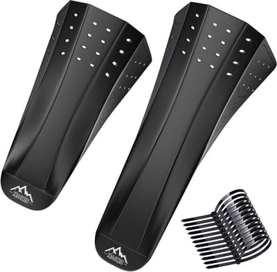 MTB en Racefiets Spatborden Set - Zwart PP Plastic, Inclusief 2 Spatborden en 10 Kabelbinders voor Optimale Bescherming tegen Modder