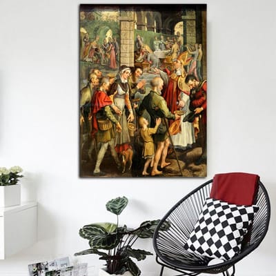 Scènes uit het leven van een onbekende bisschop Saint Diamond Painting Cross Stitch Full Diamond 20X30 black