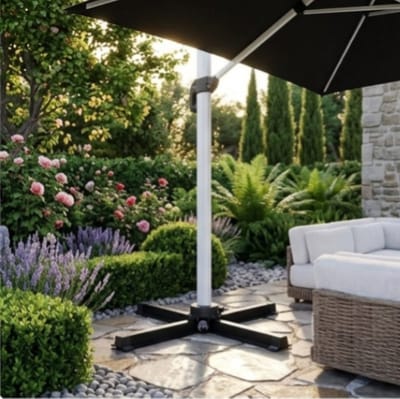 Zweefparasol Rechthoekig 300x200 cm met - 300x200 cm - Grijs - Novihome