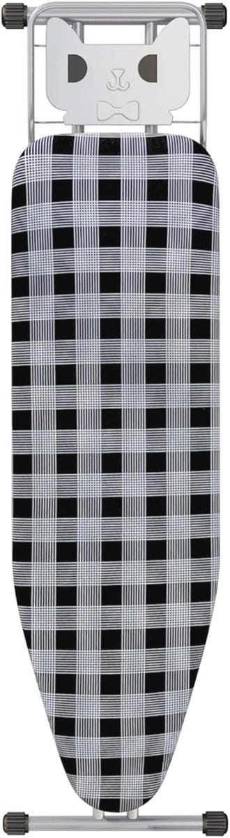Strijkplank Volledige Maat 13" X 43" met Extra Dikke Gevoerde Deksel, Verstelbare Hoogte, Hitte- en Schroeivast, Antislip Voeten, Extra Breed, Eenvoudig Opvouwbaar