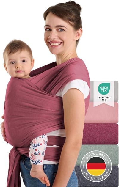 Ergonomische Draagdoek van Katoen voor Pasgeborenen tot 15 kg | OEKO-TEX Gecertificeerd