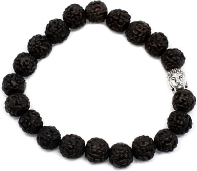 Rudraksha Buddah Bangle Mala - Donker