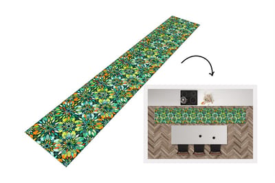 Keukenloper - Loper keuken - Patroon - Mandala - Groen - 300x50 cm - Keukenloper vinyl