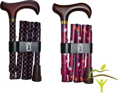 Finna wandelstok plooi- en verstelbaar houten of metacryl handvat : Vichy, aluminium