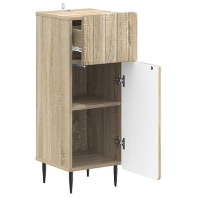 vidaXL - Badkamer - Opbergkast - ZWOLLE - Sonoma - Eiken - 30 - x - 31 - x - 79,5 - cm