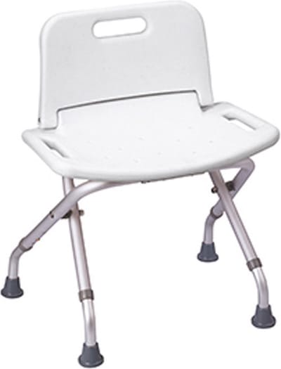 MSV Badkamer Douche stoel - Zittend douchen - 45 x 31 x 66 cm - Inklapbaar/instelbaar