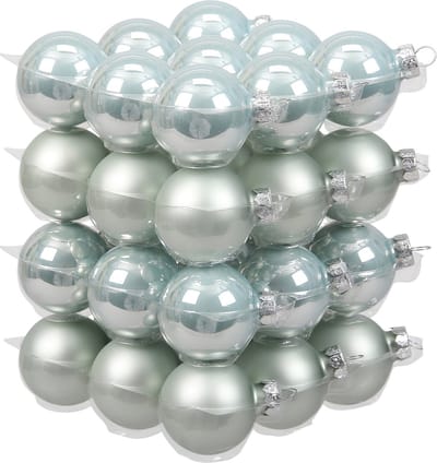 Othmar Decorations Kleine kerstballen - 36x st - mintgroen - D4 cm - glas - kerstversiering