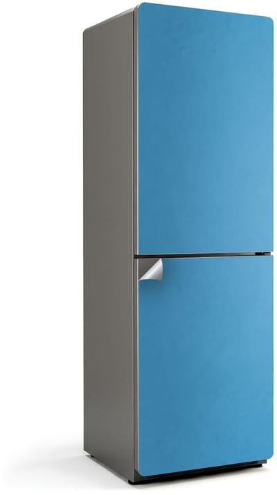 Wallfluent Koelkaststickers - Blauw Koelkast Folie - 60 cm x 180 cm - Blauw Koelkaststickers - Waterdichte Koelkast Sticker - Stijlvolle Koelkast Stickers - Koelkast Decoratie Stickers - Koelkast Cover