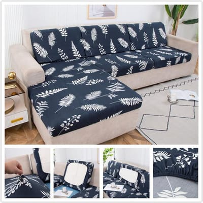 Housse de coussin de siège de canapé en Polyester, 1 pièce, housse de chaise extensible, lavable et amovible, protection de canapé en Spandex pour 1/2/3/4 sièges 1-Seater 1PC black