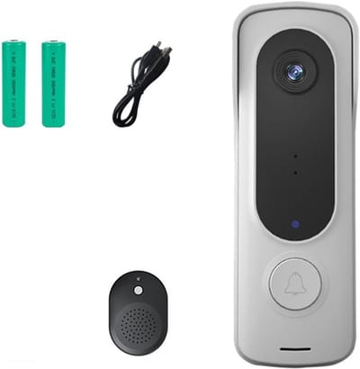 Draadloze Deurbelcamera - Slimme Videodeurbel - Huisbeveiliging - Bewegingsdetectie - 480P HD - Zwart