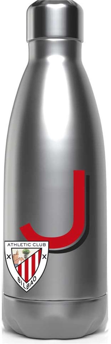 Athletic Club Roestvrij Staal Gepersonaliseerde Fles Met Letter J 550ml Zilver
