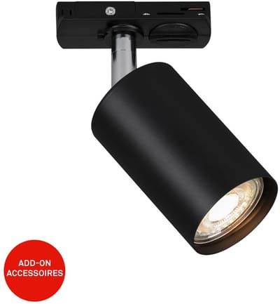 BRILONER Rail - Railverlichting uitbreiding opbouwspot - draaibaar spot - met GU10 fitting - excl- lichtbron - 13.8 cm - zwart