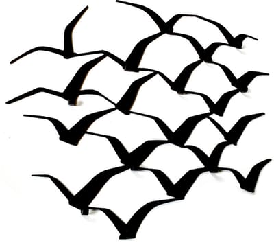Decorizzly - Moderne Muurhanger - Vogels - Laser Gesneden Staal - 750mm