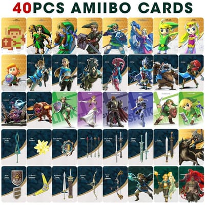 Mini cartes de jeu compatibles avec ZLD Tears of The Kingdom et Breath of The Wild