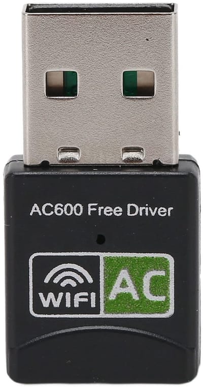 Dailygoody - USB WiFi-adapter - 600 Mbps - Draadloze Netwerkadapter - Compact - Dual-band - Geschikt voor Laptop en Desktop-pc - Model 953sd8mxqo