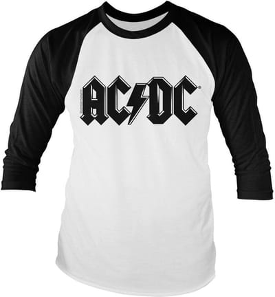 AC/DC Zwart logo retro- Base-shirt Long T-shirt met mouwen PS-19-ACDC012-H81-7