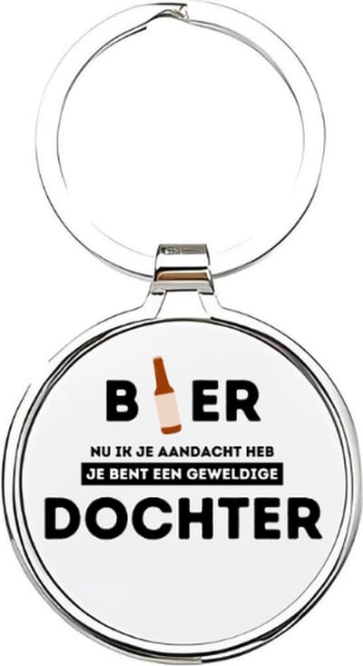 Akyol - je bent een geweldige dochter Sleutelhanger - Dochter - de liefste dochter - dochter sleutelhanger - kind sleutelhanger - sleutelhanger dochter - familie sleutelhanger - cadeautje - dochter cadeau - girl - de liefste dochter - 4 x 7,5 CM
