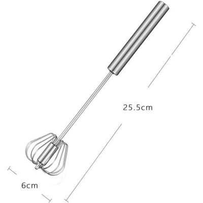 Handdruk Semi-automatische Mixer Klopper Eierklopper Roestvrij Staal Keukenaccessoires Gereedschap Zelfdraaiend Crème Keukengerei Klopper white