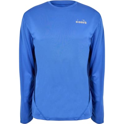 Diadora Heren T-shirt met lange mouwen en X Run-logo (Perzisch Blauw)