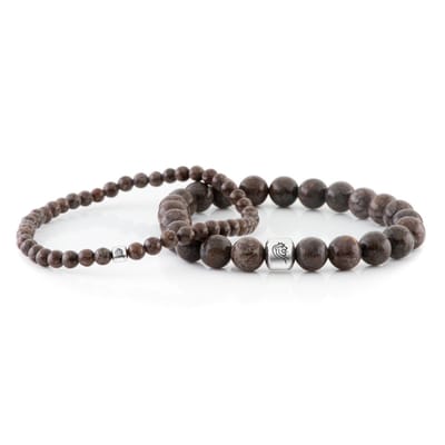 Kralen Armband Heren Bill Brown – DTCH.FIT - 8mm en 4mm Sneeuwvlok Jaspis – One size