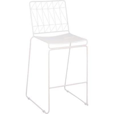 Mica Decorations  Bueno Barkruk voor Buiten - 53 x 55 x 108 cm - Wit