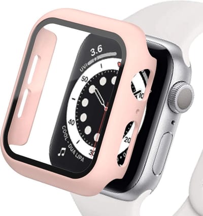 DrPhone FC3 - 360° Cover - Volledige Hoes + Ingebouwde Screenprotector - Geschikt Voor IOS Smartwatch 7 41mm - Roze