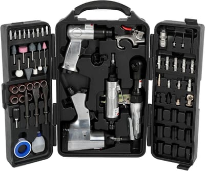 Luchtgereedschap Set - Pneumatisch Gereedschap - Klus Klaren - 71 Delige Kit - 1/2 Inch - Zwart en Zilver