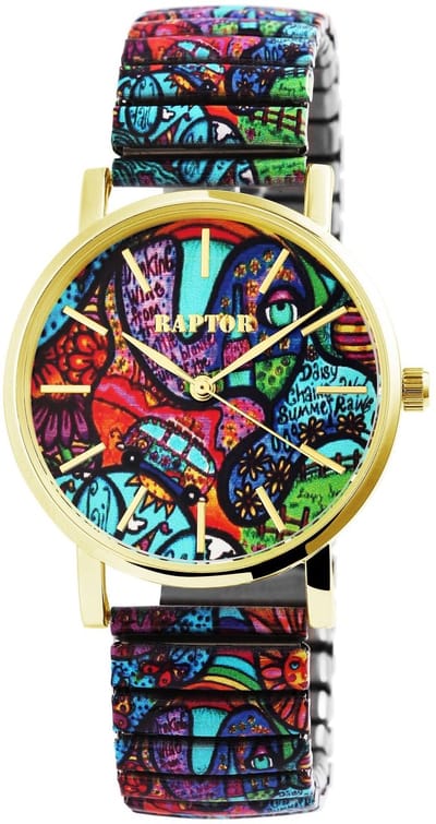 Raptor Herenhorloge siliconen JW20204 met echte leren band, 5ATM, basic, modern, zakelijk