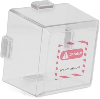 Golden crown - Noodstop Beschermhoes - Vlamvertragend - Eenvoudige installatie - Transparant - Magnetisch Geïsoleerd - Veiligheidsoplossing voor Noodsto...