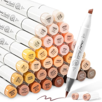 Alcohol Markers - 36 Kleurvariaties - Dubbele Punt - Sneldrogende Inkt - Voor Volwassenen
