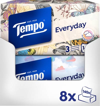 Tempo tissues - Everyday - XXL box - 8 x 140 stuks = 1120 zakdoekjes