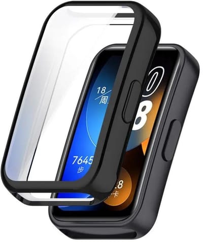Strap-it Schokbestendig TPU hoesje - beschermende case geschikt voor Huawei Band 8 / Band 9 / Band 10 (zwart)