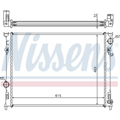 Radiator, motorkoeling NISSENS 61014A