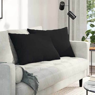 vidaXL - Zitkussens - 2 - st - Stof - Zwart - 70 - x - 50 - cm