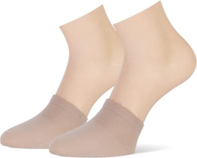 Teckel Dames Teensokjes Beige One size 2 paar