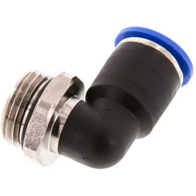 12mm x G1/2'' 90 graden L-verbinding Messing/PA 66 Insteekfitting Buitendraad Kort Draaibaar NBR [2 Stuks]