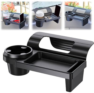Multifunctionele bekerhouder/drankhouder/opbergbox voor in de auto (bekerhouder, koffiehouder, flessenhouder, friet-, hamburger- en colahouder)