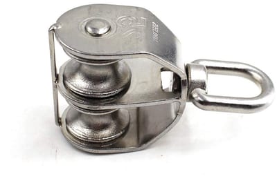 Dubbele Katrol met RVS Behuizing en Lager, Ideaal voor Tuin- en Bouwtoepassingen, M25, 1