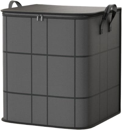 Opbergzak Kleding - Beddengoed Container - Ruimte Besparen - Stapelbaar Ontwerp - XL 60x50x70cm - Grijs