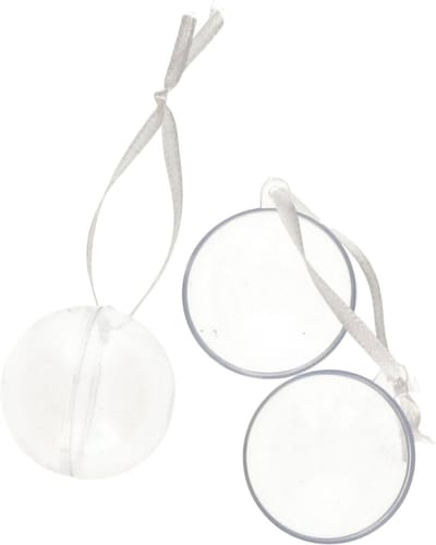 Gerimport DIY kerstballen - 8x st - D4 cm - doe het zelf hobby kerstballen - transparant