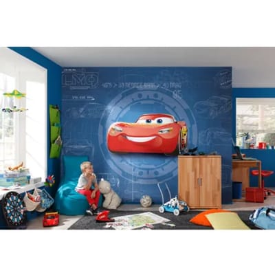 Komar Fotobehang Blauwdruk - Blauw - 2,54m X 368cm